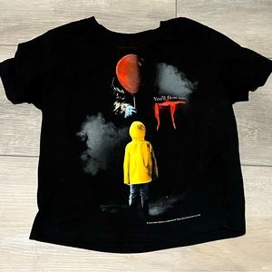 It the Movie Horror Black Graphic Cropped Tee Size XS